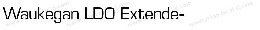 Waukegan LDO Extende字体转换